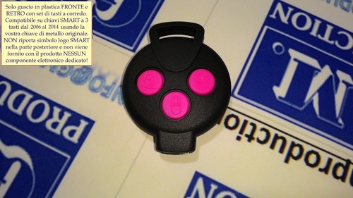 Cover nera tasti rosa - rosa, smart