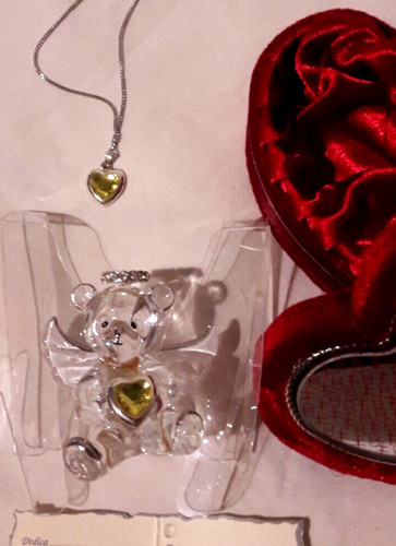 Collana argento con cuore e - argento,