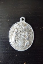 Vecchia medaglia sacra Annunciazione con sigla sul retro T-609.