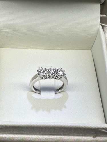 Anello trilogy oro bianco - anello, in