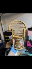Vintage Peacock Chair Ratan