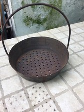 ANTICO PAIOLO IN FERRO INIZI DEL 900 PENTOLA SECCHIO CALDERONE FORATO