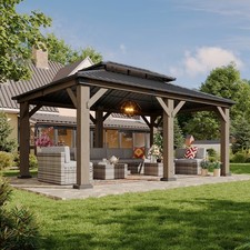 Cedar Wood Hardtop Gazebo