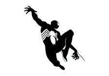 Adesivo nero tuta simbionte