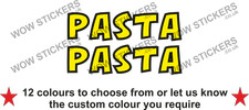 2 adesivi pasta street food
