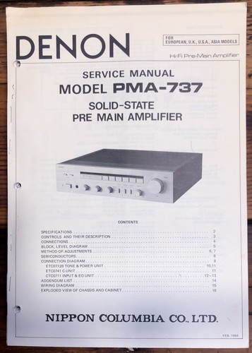 Denon pma 737 - denon, pma-737