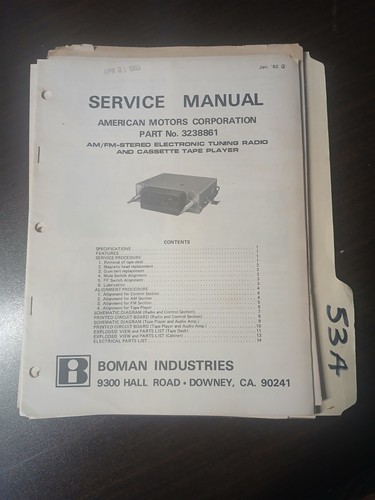 Boman amc numero - boman, parte