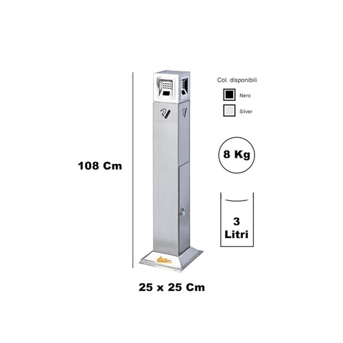 Posacenere colonna quadra - posacenere, a