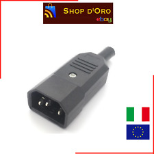 2 Pezzi Spina volante ALIMENTAZIONE TRIPOLARE VDE IEC320 C14 MASCHIO