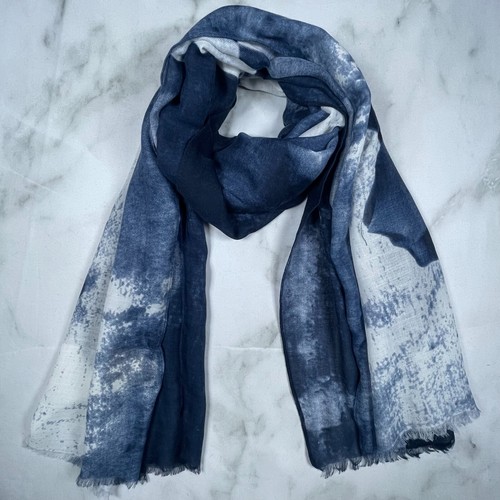 Sciarpa leggera fiori - , blu