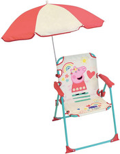 | Sedia Pieghevole per Bambini Peppa Pig Con Ombrellone Ø65 Cm | 53 X 39 X 39 Cm