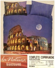 Bassetti copripiumino matrimoniale completo ROMA in puro cotone