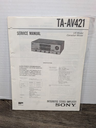 Sony av421 amplificatore - sony,