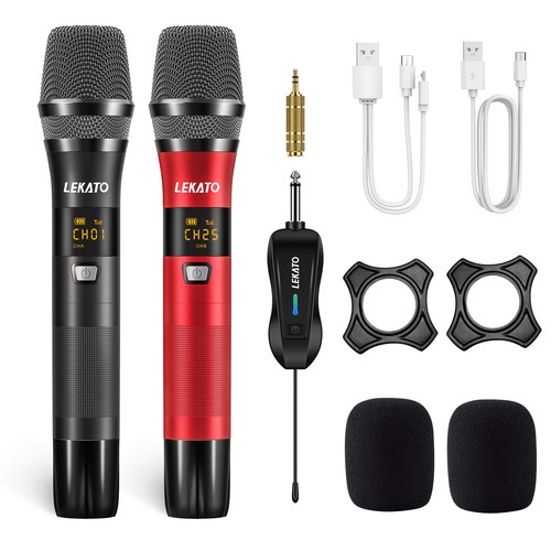 Lekato uhf microfono wireless - uhf,