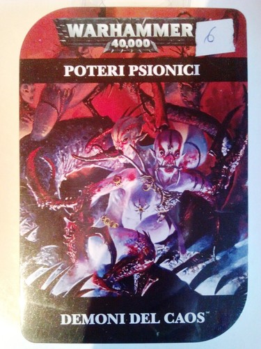 Warhammer 40k carte poteri - 40k:,