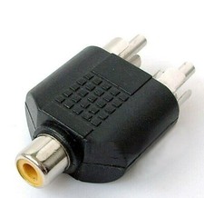 2 RCA MALE TO FEMALE SOCKET