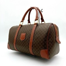 Borsa CELINE modello macadam Boston borsa a mano tote pelle PVC marrone scuro autentica