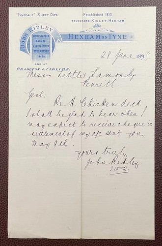 1895 john ridley - 1895, woolstapler