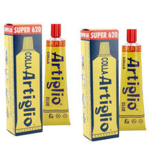 2X COLLA ARTIGLIO 75ML TRASPARENTE UNIVERSALE PER PELLE CUOIO GOMMA SCARPE PLAST