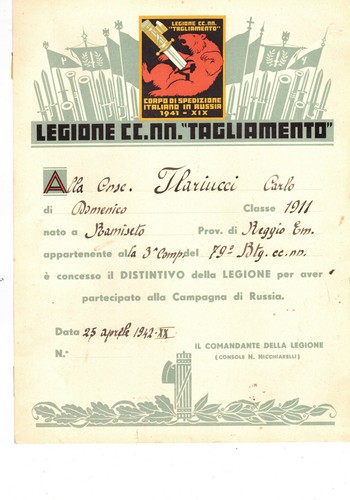 Legione ccnn tagliamento - legione,