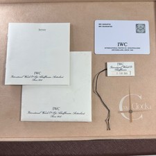 Documenti per orologio IWC: Garanzia, libretto e targhetta.