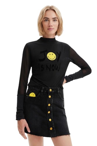 Minigonna jeans nera - di,
