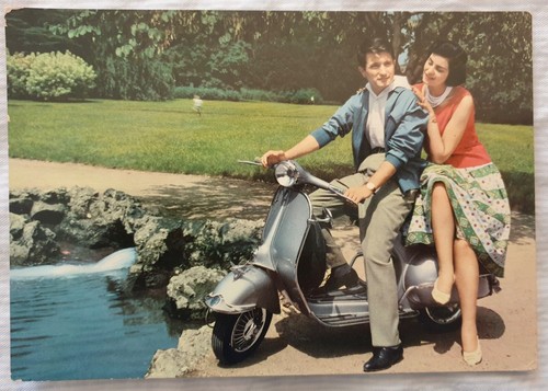 Cartolina vespa scooter - cartolina,