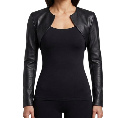 Giacca donna nera vera pelle