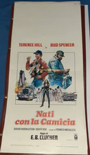 LOCANDINA CINEMA VINTAGE 1983 Film Bud Spencer Terence Hill NATI CON LA CAMICIA