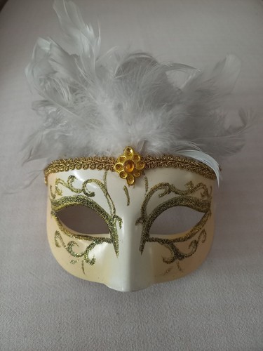 Maschera veneziana bianco - , e