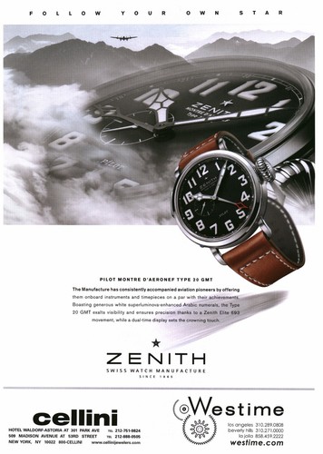 2013 zenith swiss watch - 2013, print