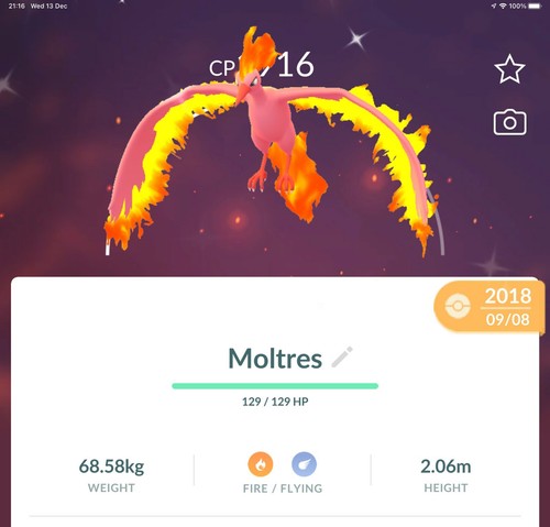 Shiny moltres 2018 trade - in,