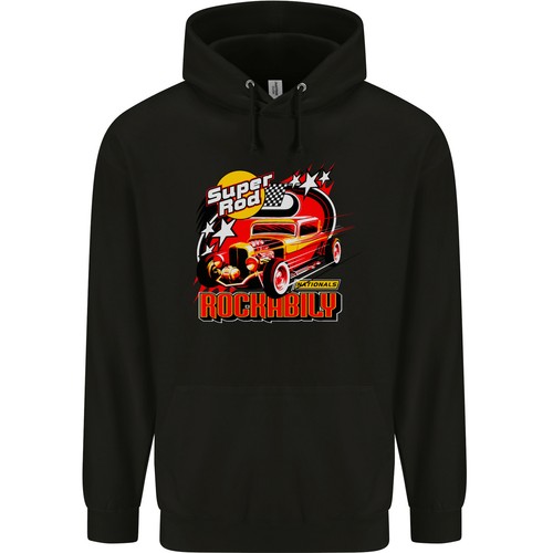 Hoodie uomo rockabilly hot - rockabilly,