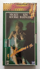 Vhs 9 Settimane 1/2 Film Drammatico Rourke Panorama Videocassetta Vintage (V14)