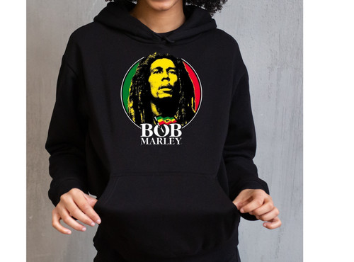 Felpa con cappuccio bob marley - cappuccio,