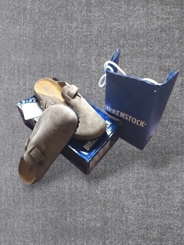 Birkenstock boston taupe suede - birkenstock,