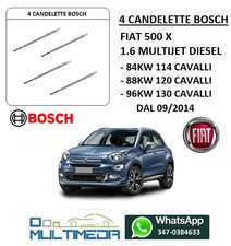 4 CANDELETTE BOSCH FIAT 500 X