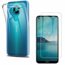 COVER CUSTODIA + PELLICOLA VETRO TEMPERATO PER NOKIA 3.4TRASPARENTE 4G