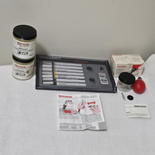 Set penne tecniche vintage - set,
