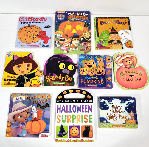Kids halloween board books lot - halloween,