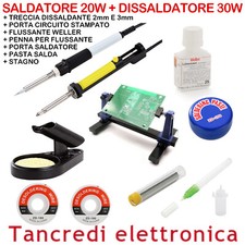ZD-23 SALDATORE A STAGNO 20W + POMPETTA DISSALDANTE 30W FLUSSANTE WELLER STAGNO