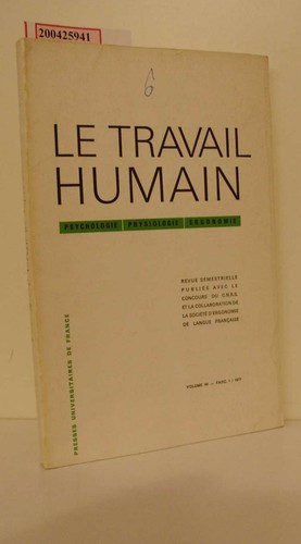Travail humain - travail,