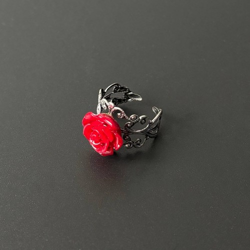 Anello regolabile con rosa