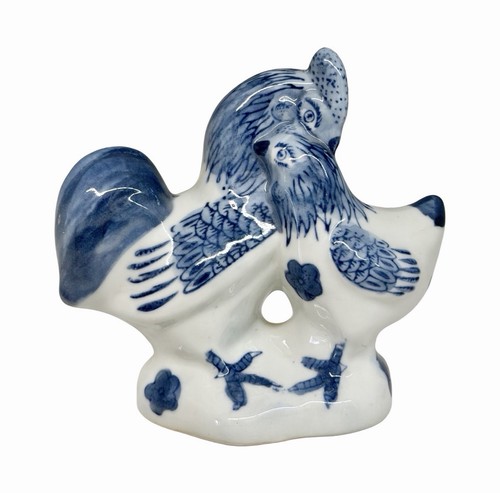 Statuina gallo gallina blu - statuina,