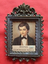 Relic reliquary St. Domenico Savio ex indumentis from the clothes 1949th Italy