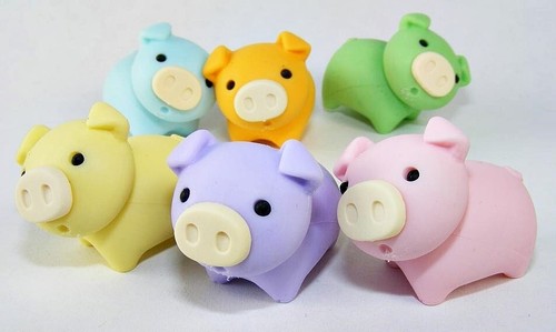 Gomme kawaii set maialini - kawaii,