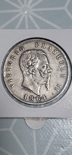Lire 1864n naples - 5,