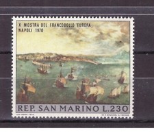 Francobolli San Marino 1970 Mostra Francobollo EUROPA Napoli 230 L. MNH* SAS806