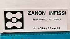ADESIVO ZANON INFISSI SERRAMENTI ANNI 80 80s OLD STICKER AUTOCOLLANT ORIGINAL