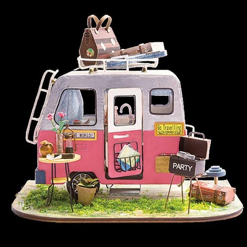 Modellino camper legno - camper, in